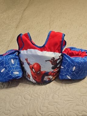Paddle-Pals Spider-Man Kids Swim Vest Puddle Jumper - Blue & Red